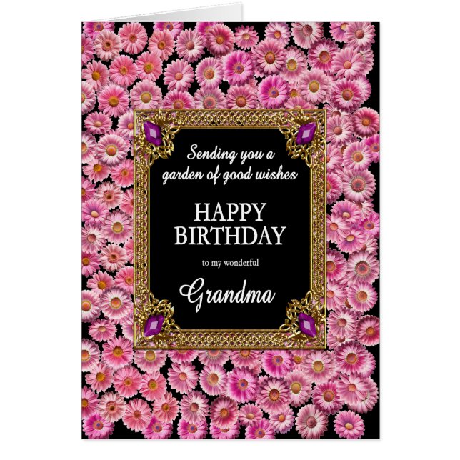 Oma Birthday Pink Daisies (Vorne)