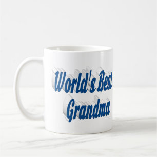Oma blaue halbe Typografie Muttertag Kaffeetasse