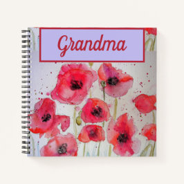 Oma Book Poppa Rote Blume Notizbuch