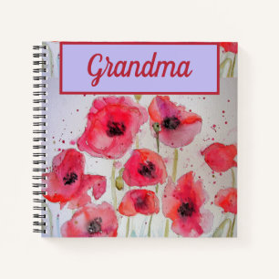 Oma Book Poppa Rote Blume Notizbuch