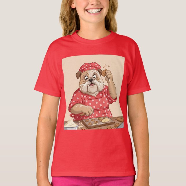 Oma Bulldog backen Cookies von Natasha Us T-Shirt (Vorderseite)