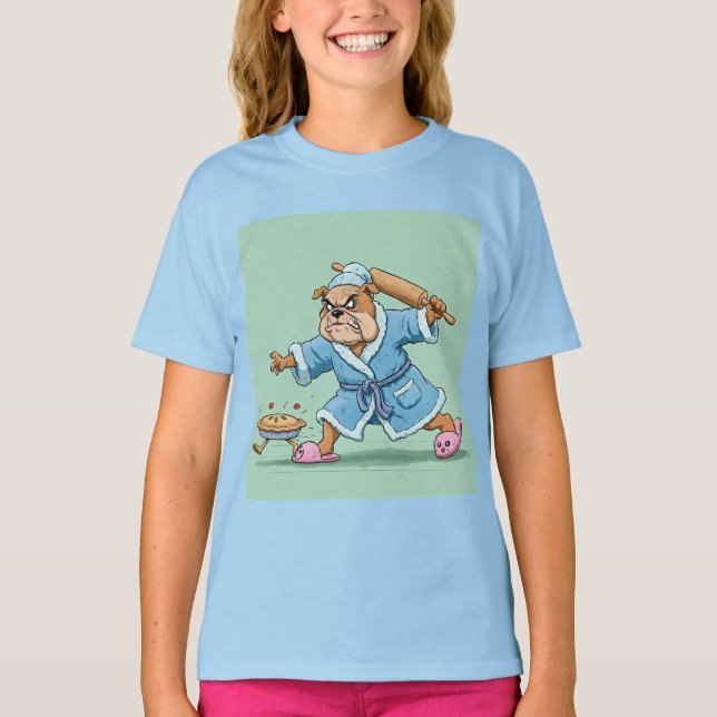 Oma Bulldog und der Fluchtkuchen von Natasha U T-Shirt (Vorderseite)