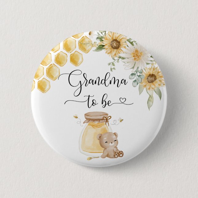 Oma, Button zu sein. Honigbär (Vorderseite)