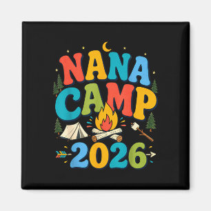 Oma Camp 2026 Retro-Oma Camping-Familie Magnet