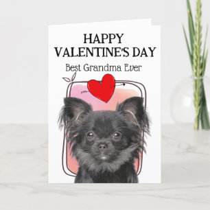 Oma Chihuahua personalisierte Valentinstagskarte Feiertagskarte