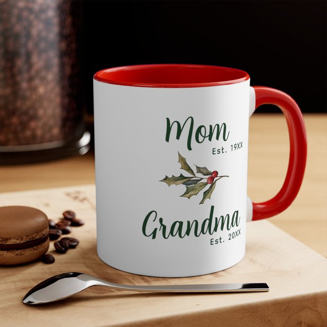 Oma Christmas Keepake Holiday Tasse (Mom to Grandma Christmas Coffee Mug)
