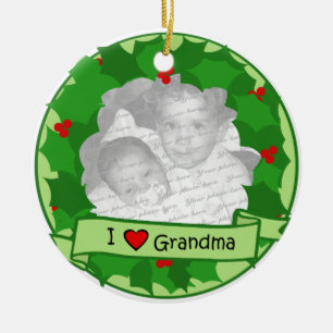 Oma Christmas Wreath Foto Keramik Ornament