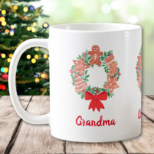 Oma Christmas Wreath Kaffeetasse
