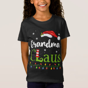 Oma Claus Santa Pajamas Funny Geschenk Idee Christ T-Shirt