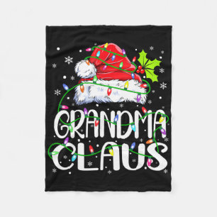 Oma Claus-Shirt Weihnachtslichter Pyjama Familie Fleecedecke