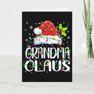 Oma Claus Shirt Weihnachtslichter Pyjama Familie Karte