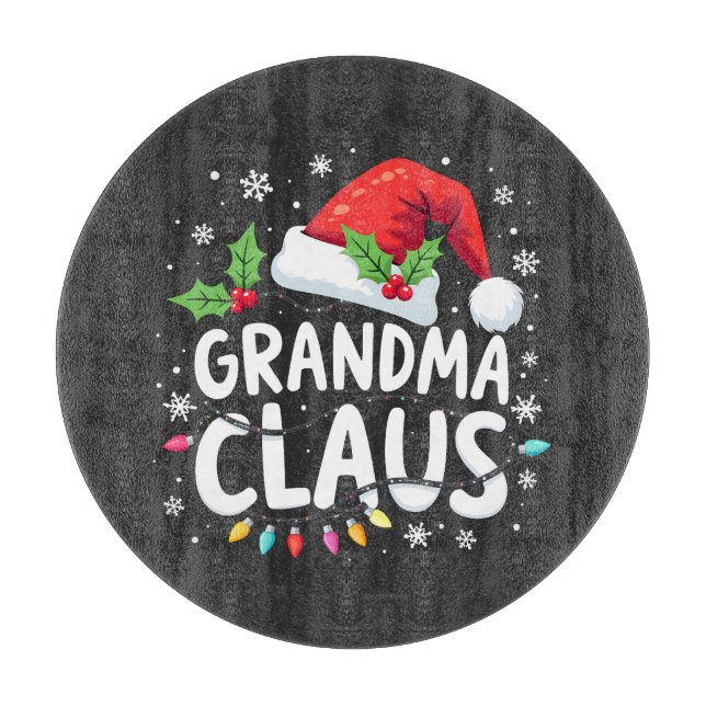 Oma Claus Weihnachtsfamilienausstattung Gewerkscha Schneidebrett (Vorderseite)