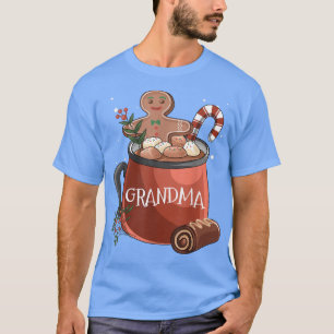 Oma Cocoa Tasse Gingerbrei Cookie Weihnachten T-Shirt