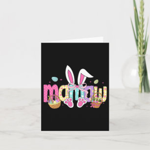Oma Coquette-Bogen-Hasenohren Ostern Karte