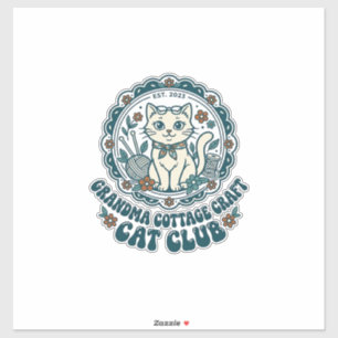 Oma Cottage Craft Katze Haustierliebhaber Shirt Ku Aufkleber