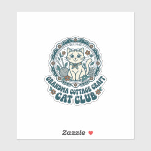 Oma Cottage Craft Katze Haustierliebhaber Shirt Ku Aufkleber