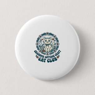 Oma Cottage Craft Katze Haustierliebhaber Shirt Ku Button