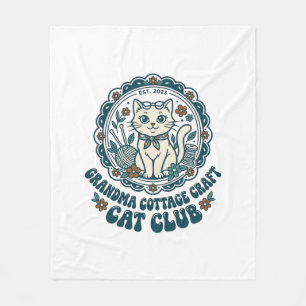 Oma Cottage Craft Katze Haustierliebhaber Shirt Ku Fleecedecke