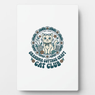 Oma Cottage Craft Katze Haustierliebhaber Shirt Ku Fotoplatte