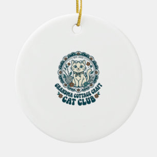 Oma Cottage Craft Katze Haustierliebhaber Shirt Ku Keramik Ornament