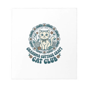 Oma Cottage Craft Katze Haustierliebhaber Shirt Ku Notizblock
