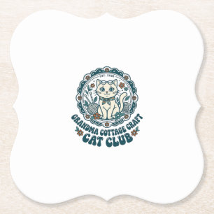 Oma Cottage Craft Katze Haustierliebhaber Shirt Ku Untersetzer
