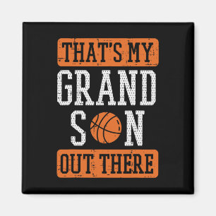 Oma da draußen Basketball Oma Opa Männer Magnet