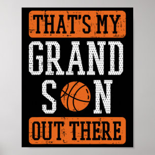 Oma da draußen Basketball Oma Opa Männer Poster