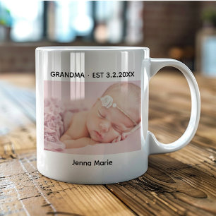 Oma Date Etabliertes Baby-Foto Kaffeetasse