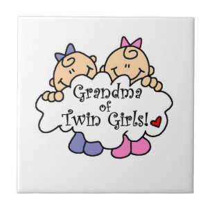 Oma de Twin Girls Geschenke Fliese