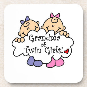 Oma de Twin Girls Geschenke Untersetzer