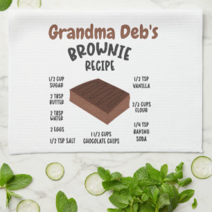 Oma Deb's Brownie-Rezept Geschirrtuch