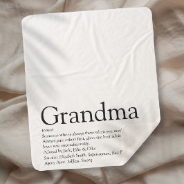 Oma definiert Schwarz und Weiß Moderner Spaß Sherpadecke