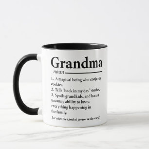 Oma Definition Funny Großmutter Grandmas Tasse
