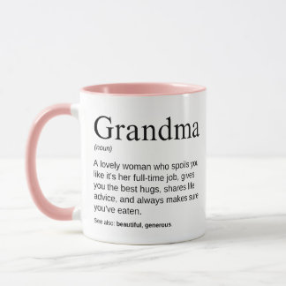 Oma Definition Niedlich und liebenswürdig Großmutt Tasse
