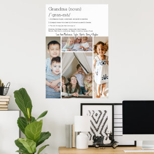 Oma Definition Personalisiert 4 Foto Collage Poster