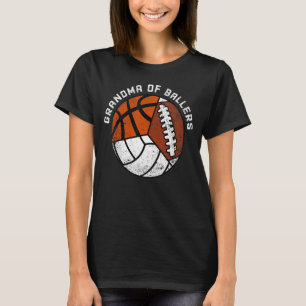 Oma der Baller Volleyball Basketball Fußball T-Shirt