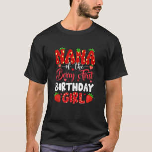 Oma der Beere Erster Geburtstag des Mädchens Erdbe T-Shirt