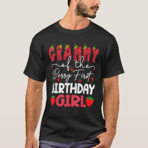 Oma der Beere Erstes Geburtstagsmädchen Erdbeere T-Shirt