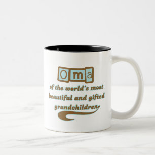 Oma der begabten Enkelkinder Zweifarbige Tasse