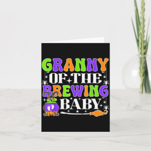 Oma der brauenden Baby Halloween Hexe Baby Sh Karte