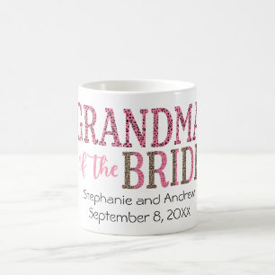 Oma der Braut Geschenk Rosa Schwarz Leopardendruck Kaffeetasse