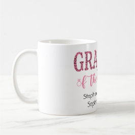 Oma der Braut Geschenk rosa schwarzer Leopard Prin Kaffeetasse