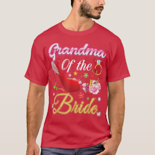 Oma der Braut Glückliche Hochzeit Blume Rosa Sho T-Shirt