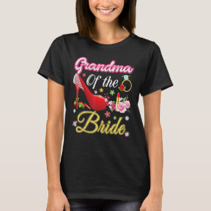 Oma der Braut Glückliche Hochzeit Blume Rosa Sho T-Shirt
