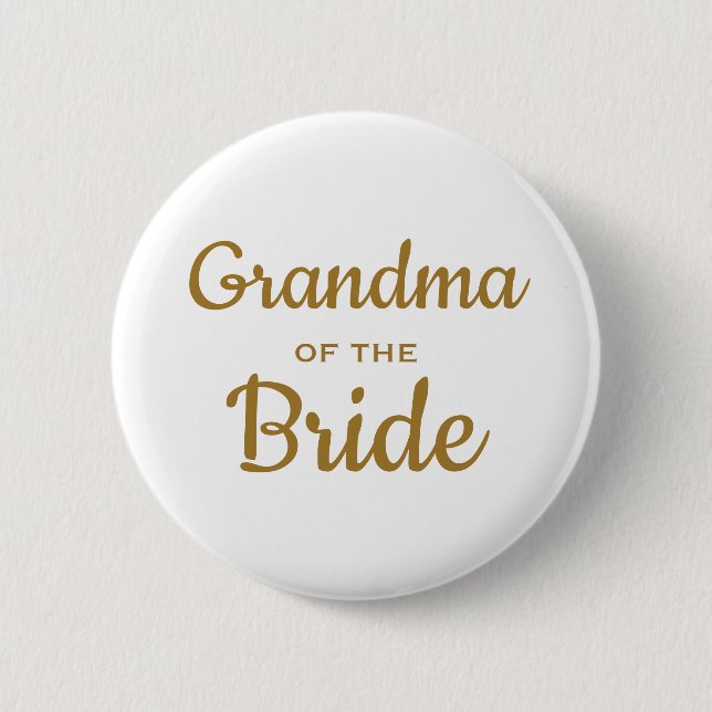 Oma der Bride Wedding Custom Button (Vorderseite)