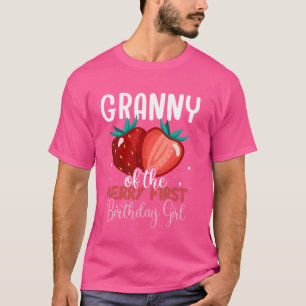Oma der ersten Geburtstagsfeier Beere Mädchen Nied T-Shirt
