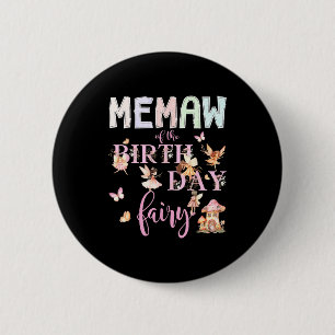 Oma der Geburtstagsfee Geburtstagsmädchen Magisch Button