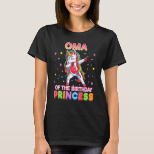 Oma der Geburtstagsprinzessin Dabbing Unicorn Girl T-Shirt
