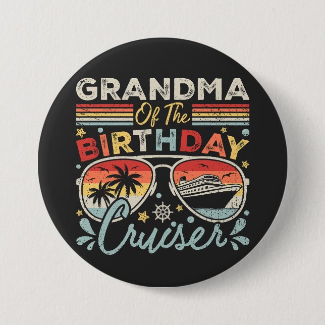 Oma der Geburtstagsrundfahrt Button (Vorderseite)